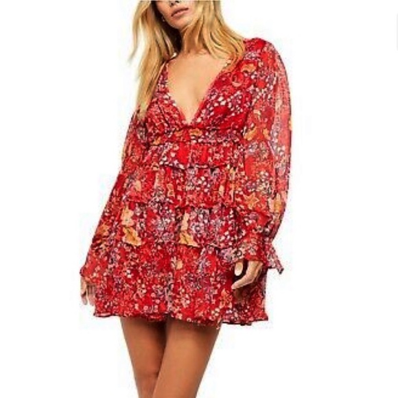 Free People Dresses & Skirts - FREE PEOPLE CLOSET TO MY HEART RUFFLED DRESS NWT